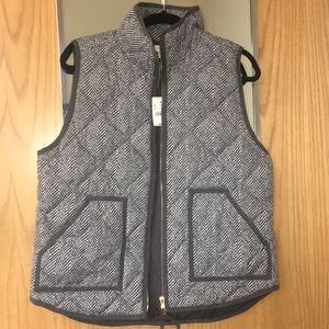 NWT J.Crew herringbone puffy vest